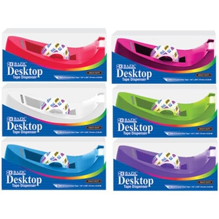 Bazic Products DDI 2317348 1" Core Heavy Duty Desktop Tape Dispenser Case of 12 2317348